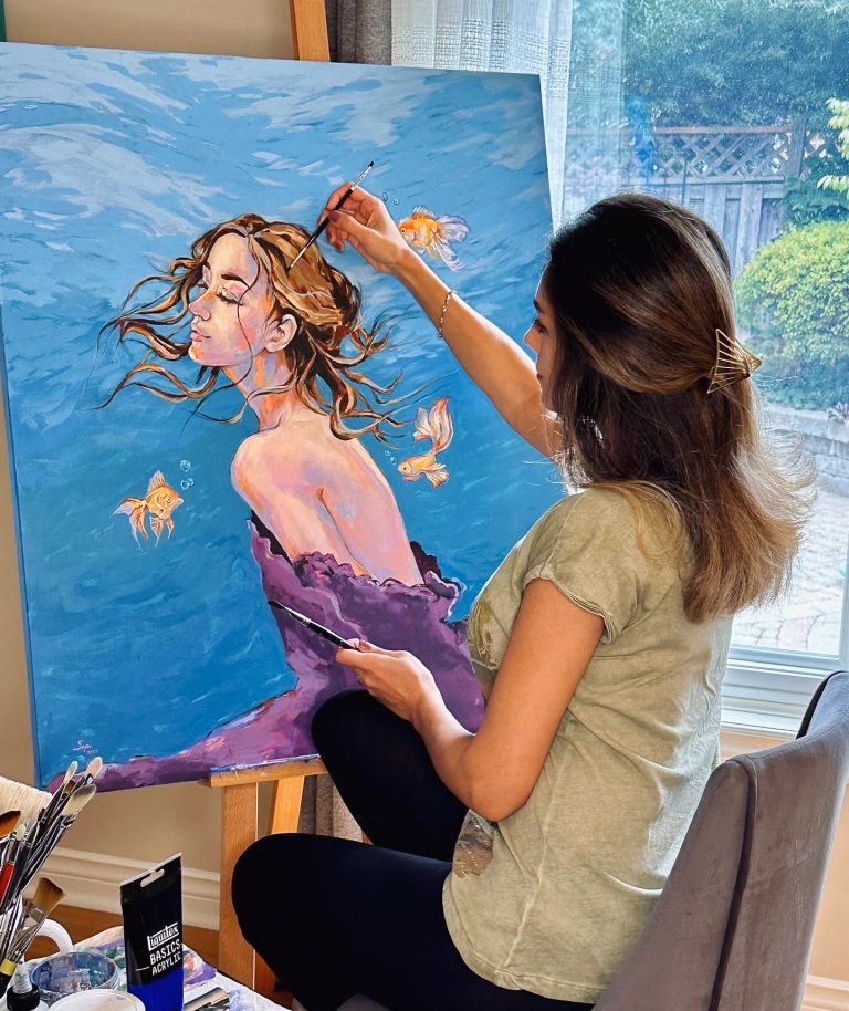 Sepi Borhani in her studio